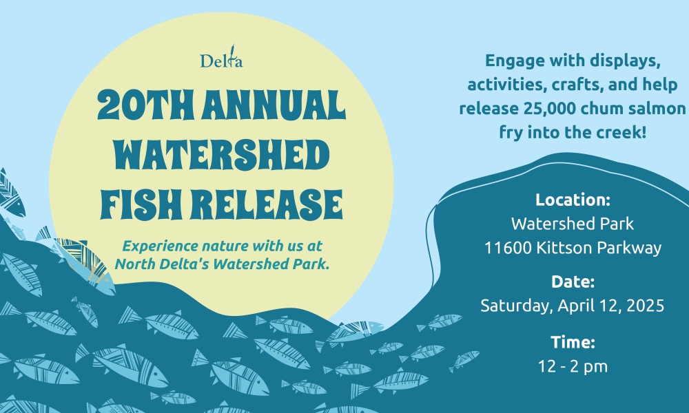20th Annual Watershed Fish Release is held from 12 to 2 pm on Saturday, April 12, 2025.
